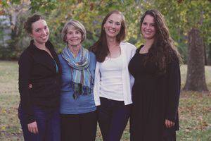 From left, Miranda Wollenberg, Cathy Weaver, Emily Weaver and Madelyn Weaver.  Photo by Vada Snider.