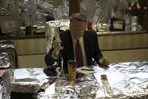 President Perry White trying to find the silver lining in this student prank of his office.