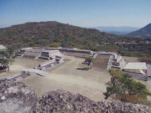 The rebuilt pre-Columbian city of Xochicalco, state of Morelos, Mexico.